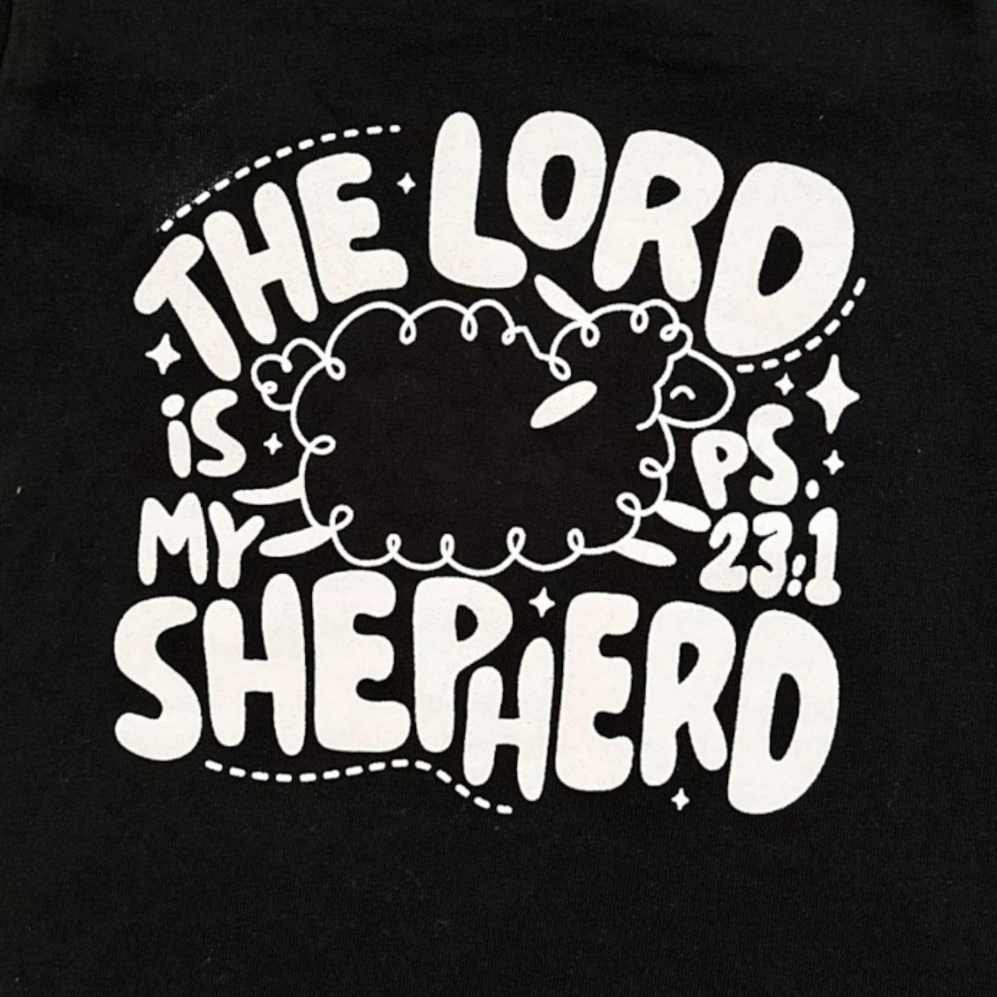 LITTLE DISCIPLES COLLECTION: THE LORD IS MY SHEPHERD LITTLE KIDS T-SHIRT, BLACK
