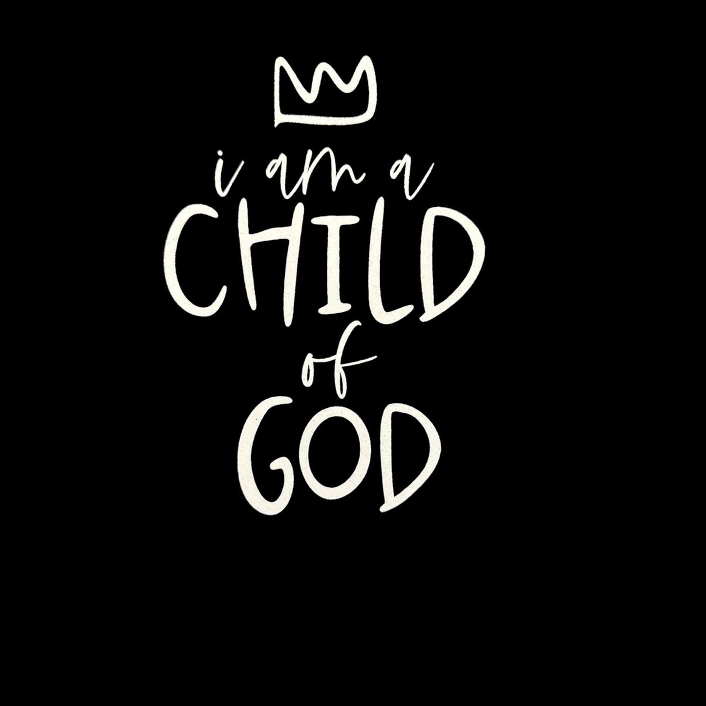 LITTLE DISCIPLES COLLECTION: "I AM A CHILD OF GOD" LITTLE KIDS T-SHIRT, BLACK