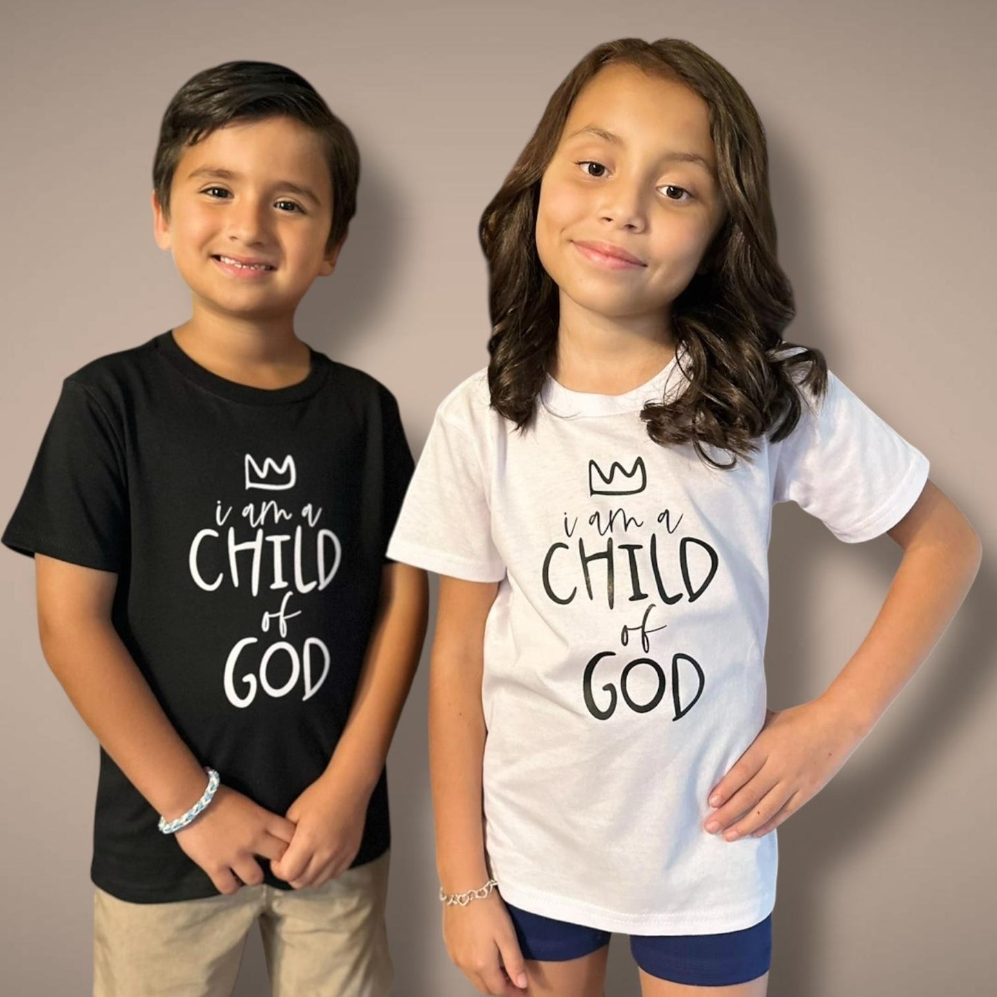 LITTLE DISCIPLES COLLECTION: "I AM A CHILD OF GOD" LITTLE KIDS T-SHIRT, BLACK