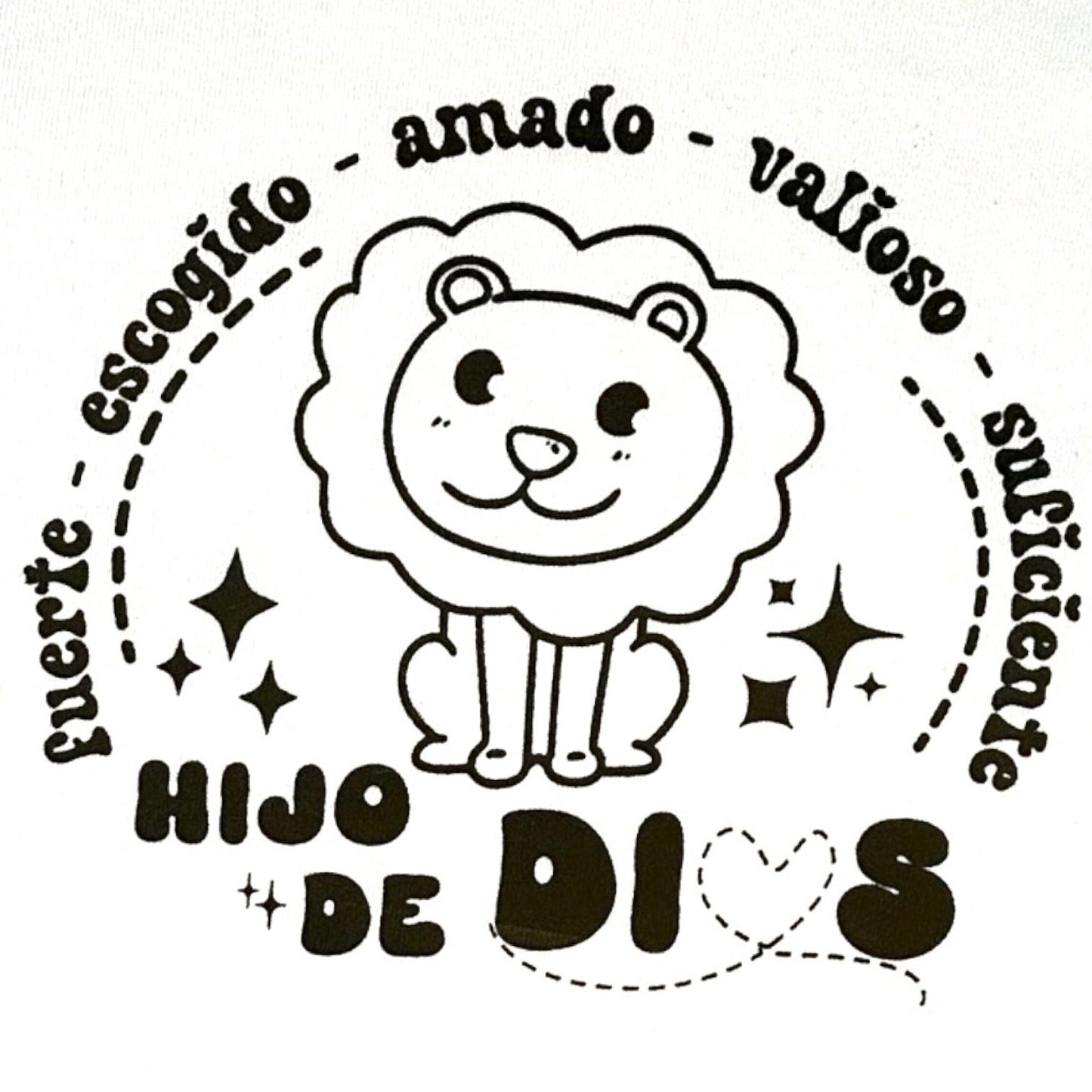 LITTLE DISCIPLES COLLECTION: "HIJO DE DIOS" LITTLE KIDS T-SHIRT, WHITE