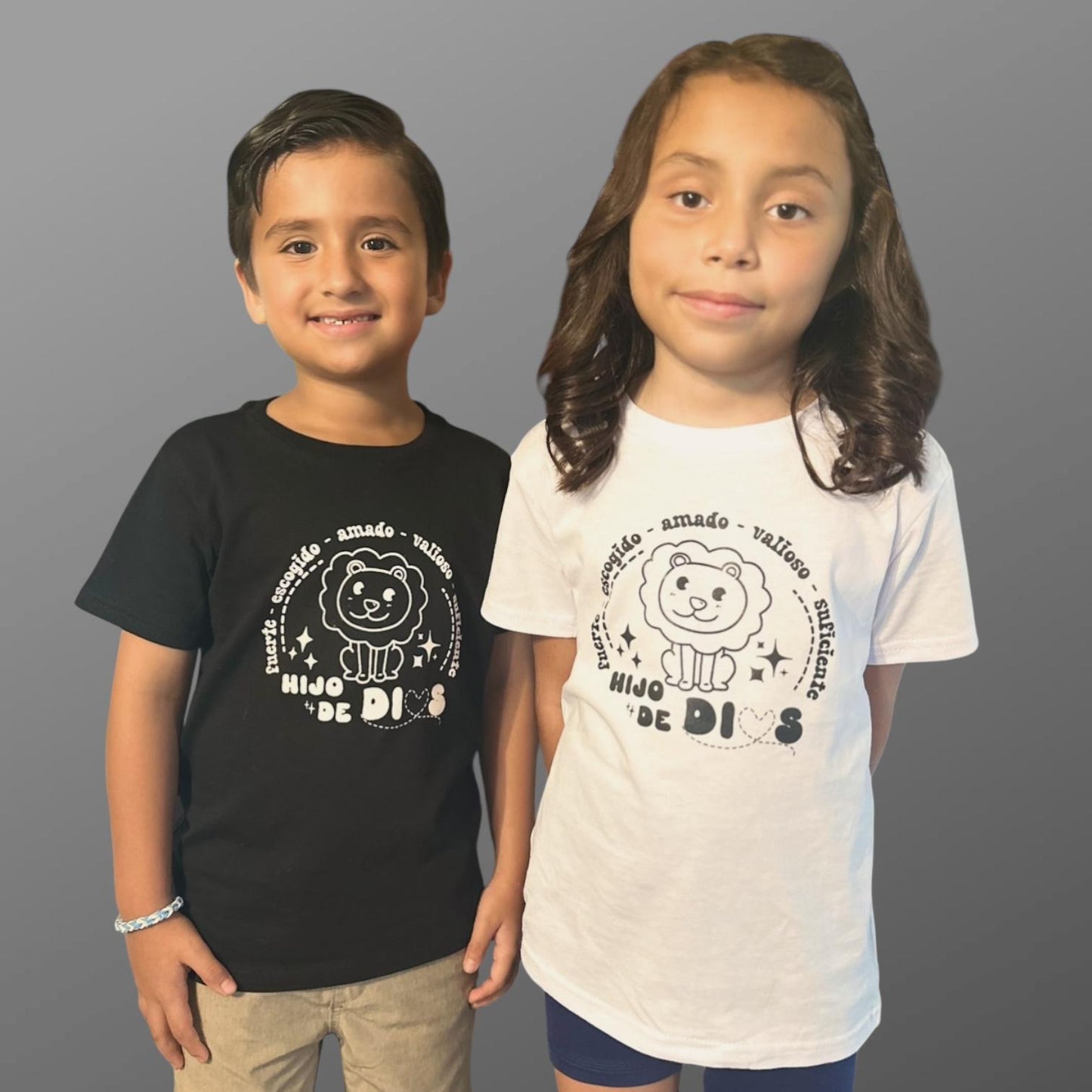 LITTLE DISCIPLES COLLECTION: "HIJO DE DIOS" LITTLE KIDS T-SHIRT, WHITE