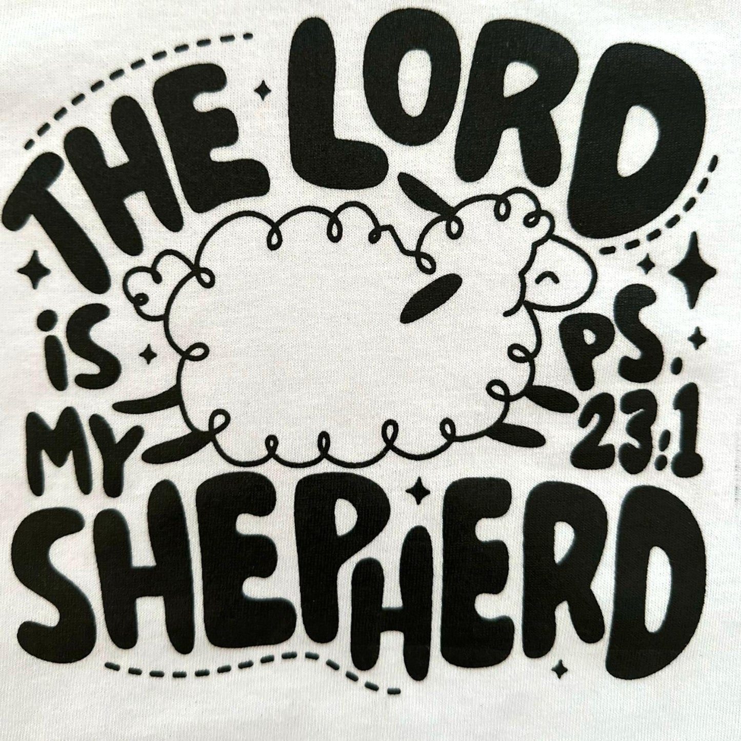 LITTLE DISCIPLES COLLECTION: THE LORD IS MY SHEPHERD LITTLE KIDS T-SHIRT, WHITE