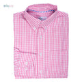 Boys' Long Sleeve Button Down All-Season Gingham Pink Plaid