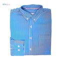 Boys' Button Down Long Sleeve Blue Striped Shirt