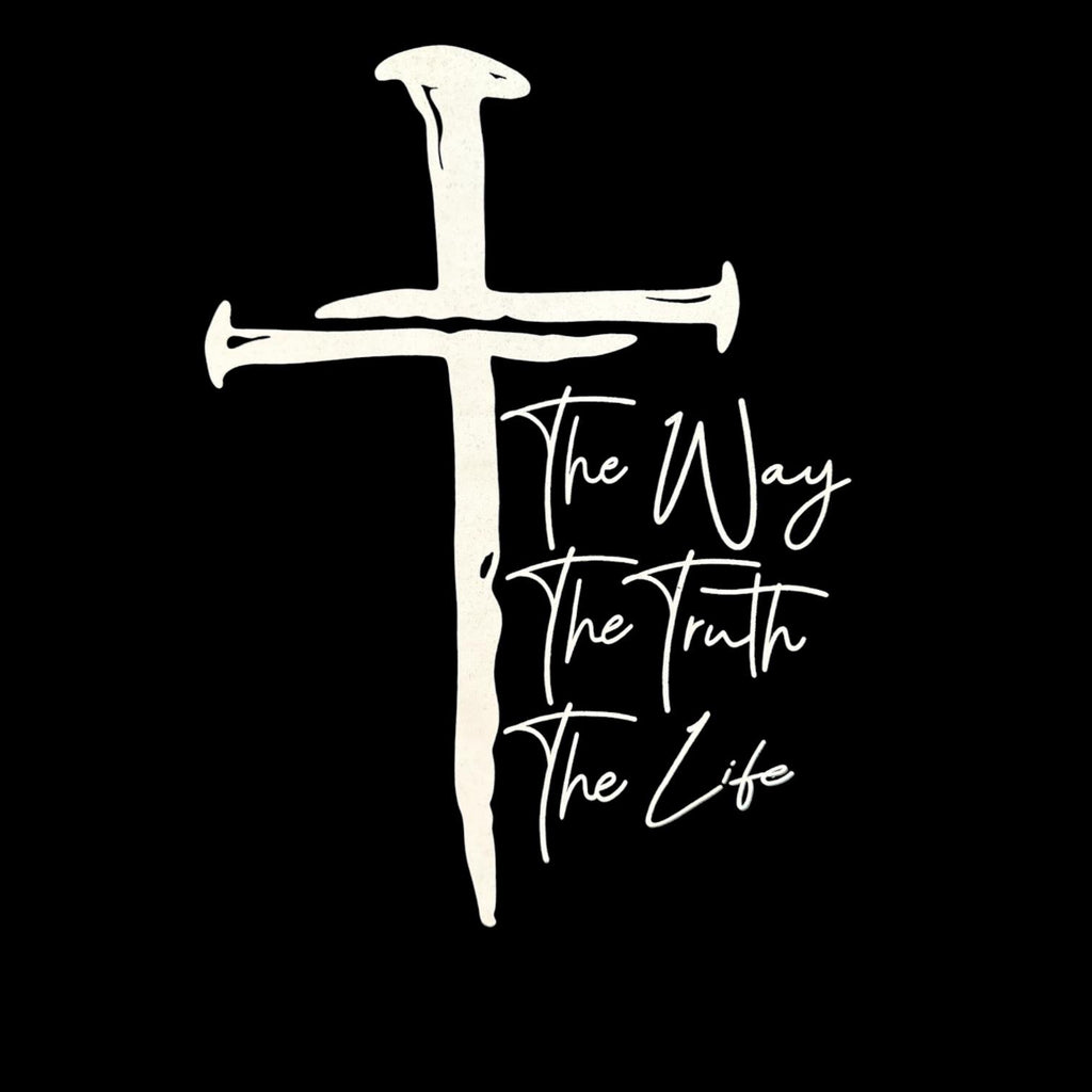 LITTLE DISCIPLES COLLECTION: CROSS, THE WAY, THE TRUTH, THE LIFE KIDS T-SHIRT, BLACK