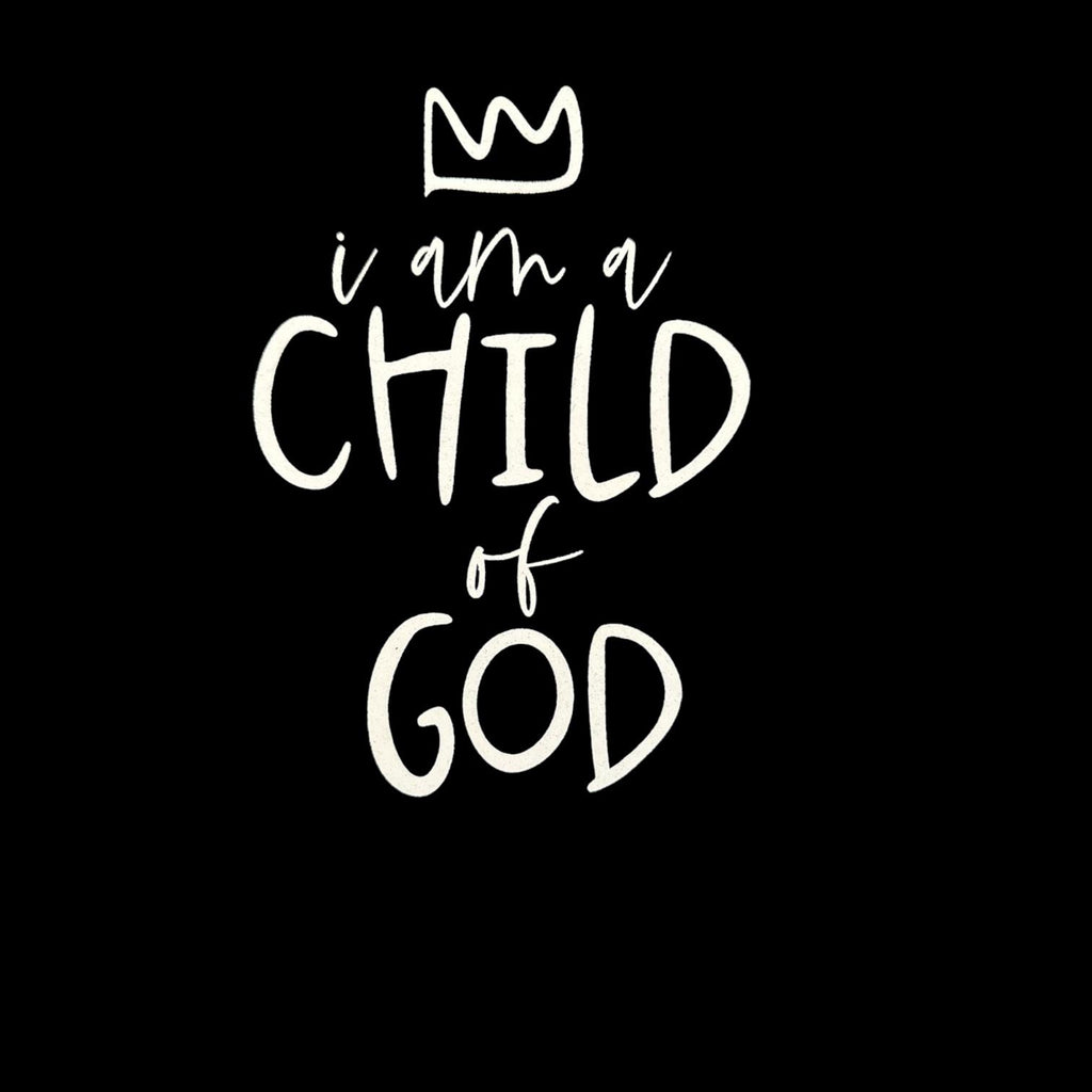 LITTLE DISCIPLES COLLECTION: "I AM A CHILD OF GOD" LITTLE KIDS T-SHIRT, BLACK