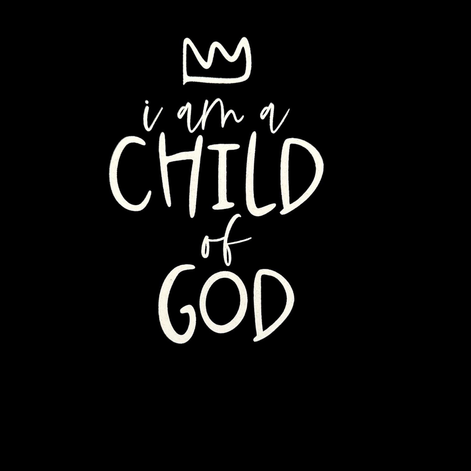LITTLE DISCIPLES COLLECTION: "I AM A CHILD OF GOD" LITTLE KIDS T-SHIRT, BLACK