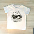 LITTLE DISCIPLES COLLECTION: "CREATED WITH A PURPOSE" LITTLE KIDS T-SHIRT, WHITE