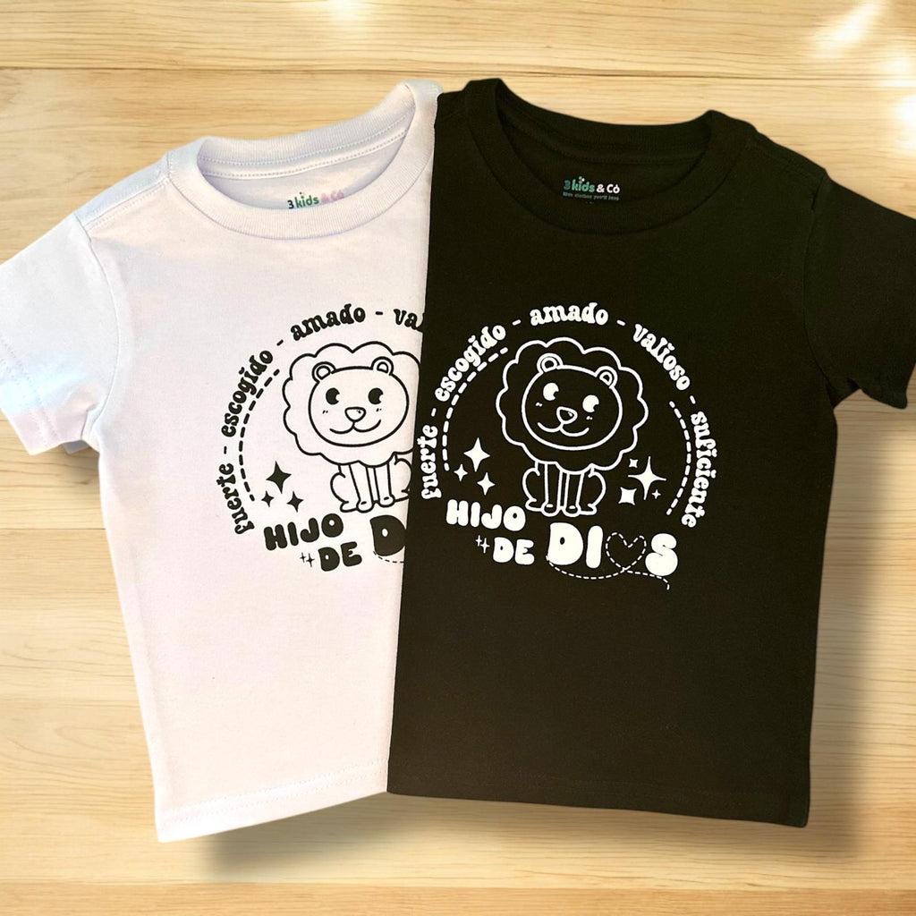 LITTLE DISCIPLES COLLECTION: "HIJO DE DIOS" LITTLE KIDS T-SHIRT, BLACK