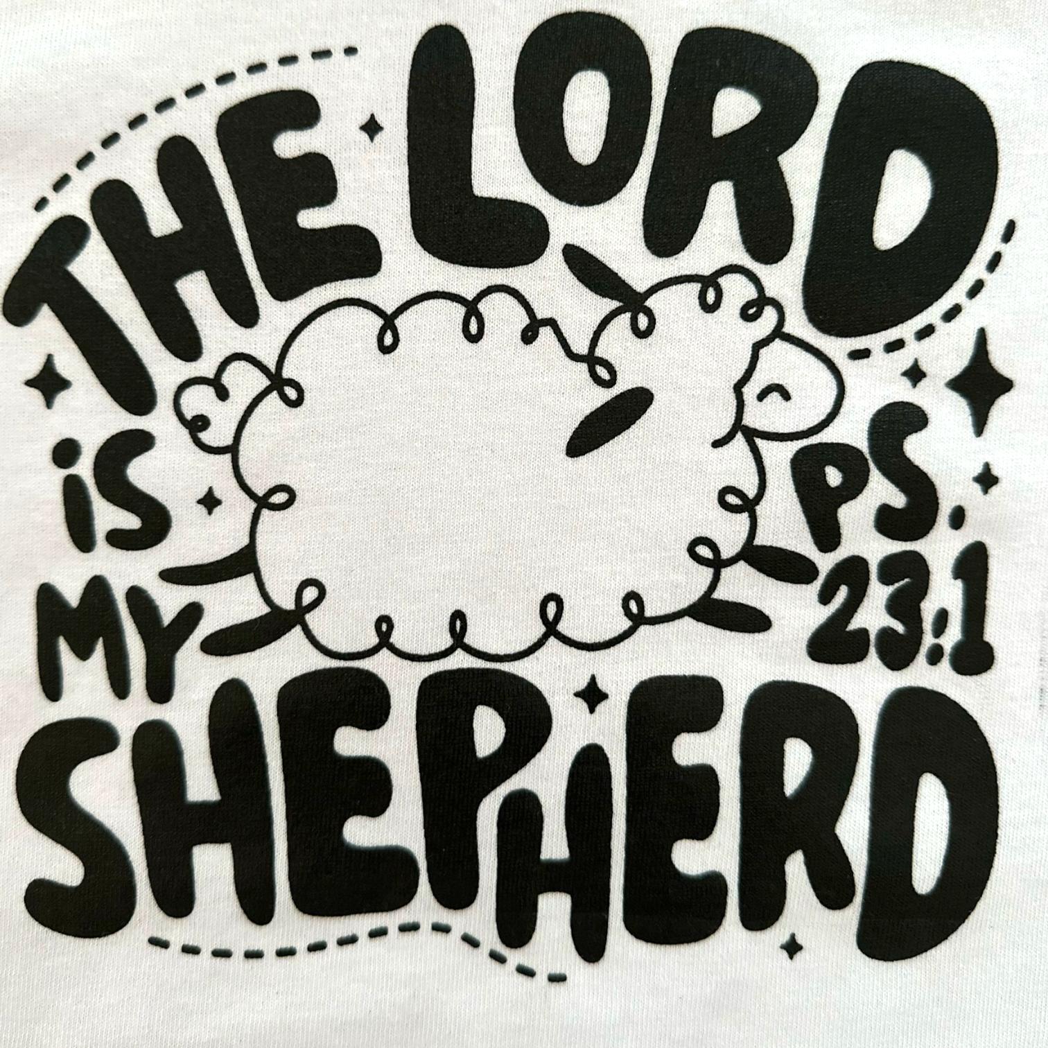 LITTLE DISCIPLES COLLECTION: THE LORD IS MY SHEPHERD LITTLE KIDS T-SHIRT, WHITE